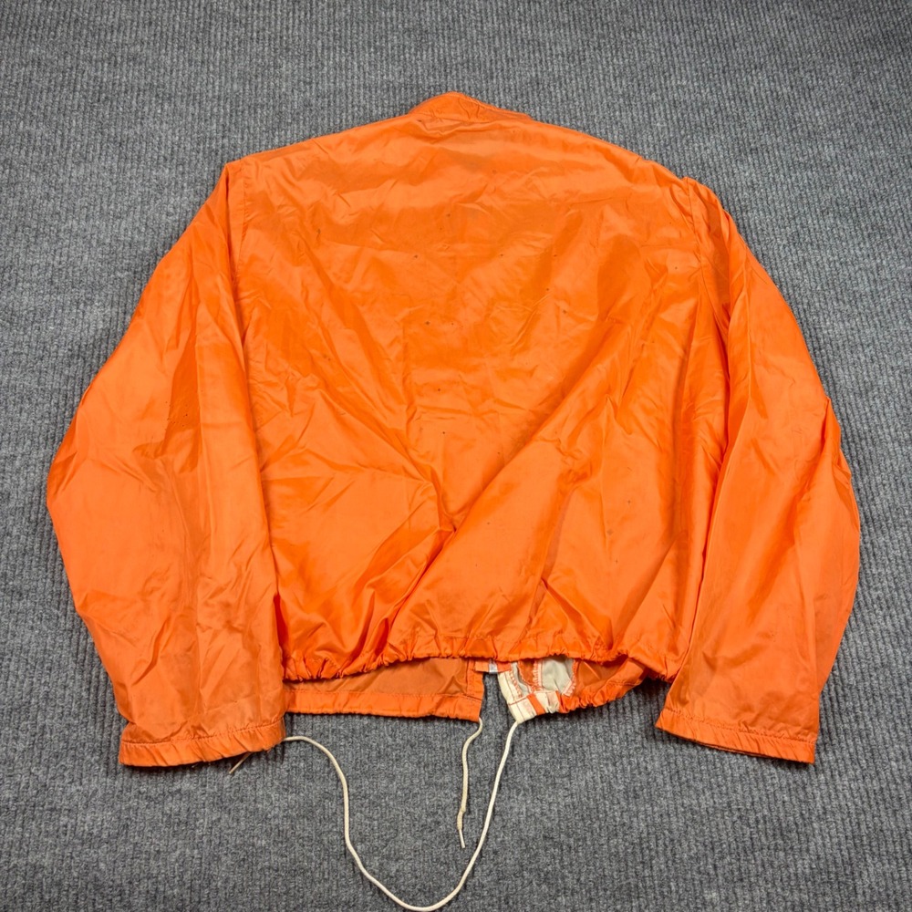 Vintage Harley Davidson Champion Windbreaker Jacket Orange White Racing Mens XL - Picture 4 of 11